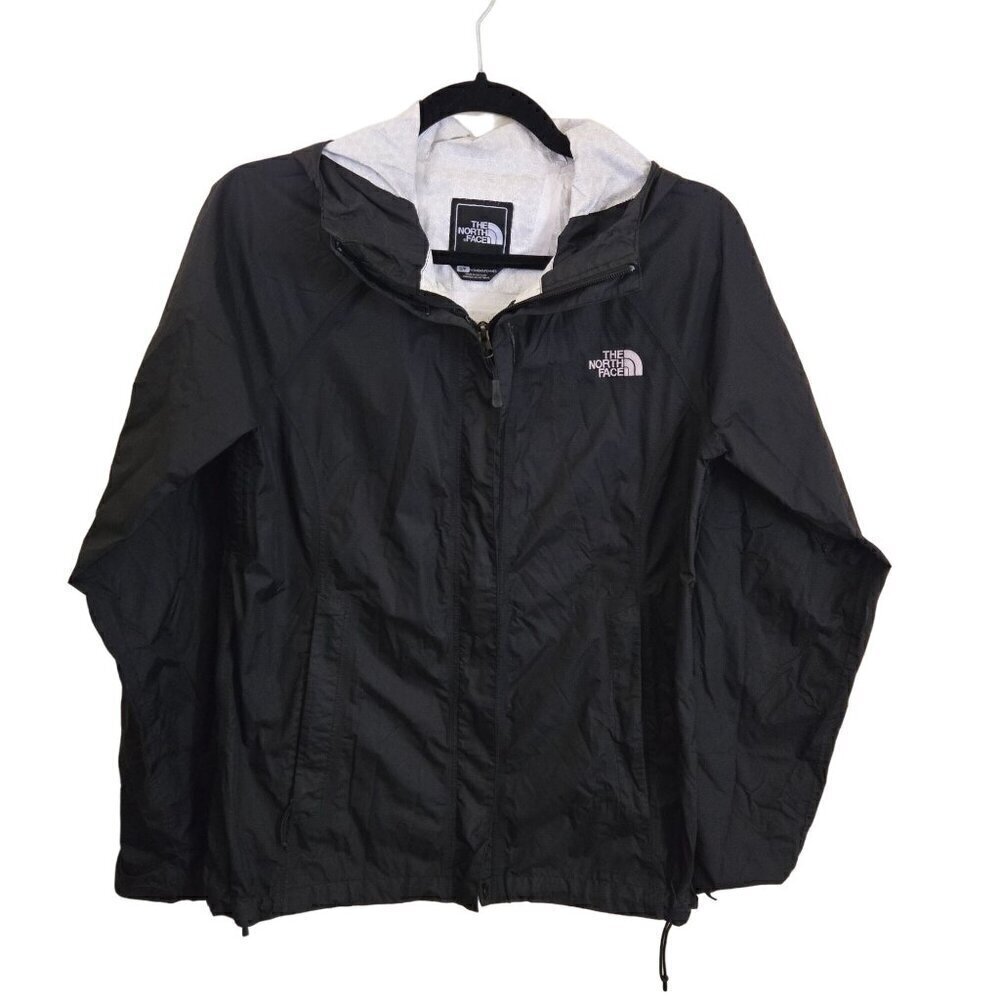 The North Face HyVent 2.5L Waterproof Jacket Black Pockets DrawstringSize S